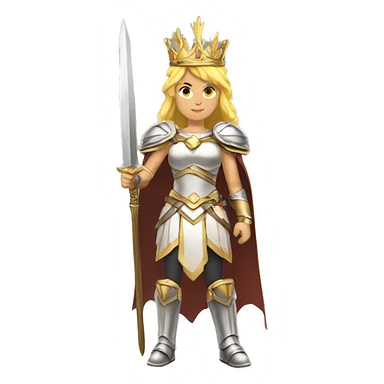 Blond Valkyrie full body with crown sticker