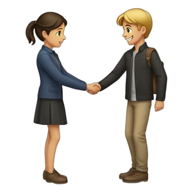 boy-pinching-girl sticker