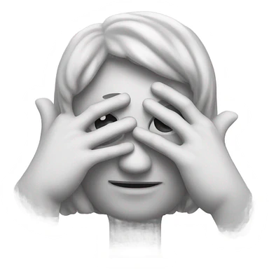 Face with fingers sticker