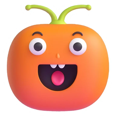 stomach with a surprised face sticker