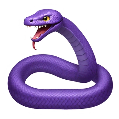 A purple snake looking angry, with an aggressive posture. sticker