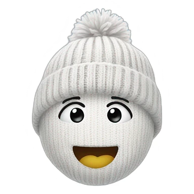 frosty Face with knit hat sticker
