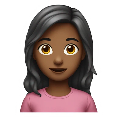 brunnete girl Kid sticker