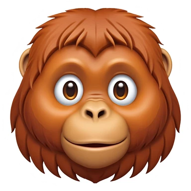 cinematic-cute-orangutan-portrait-emoji,-head-tilted-playfully-and-inquisitively,-with-a-gentle,-expressive-face-accented-by-soft,-flowing-fur-and-round,-sparkling-eyes-brimming-with-warmth,-simplified-yet-irresistibly-adorable-features sticker