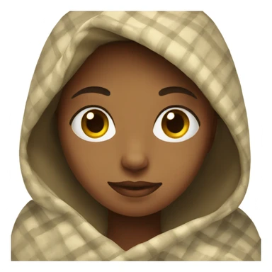 Girl with a blanket  sticker