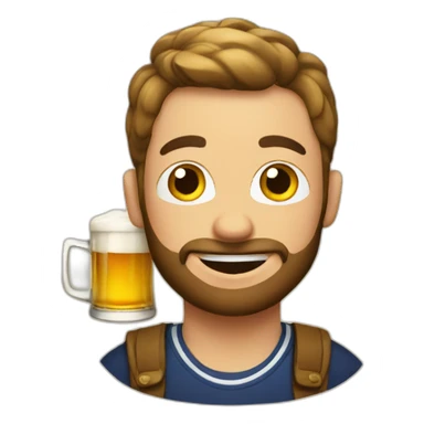 french with beer sticker