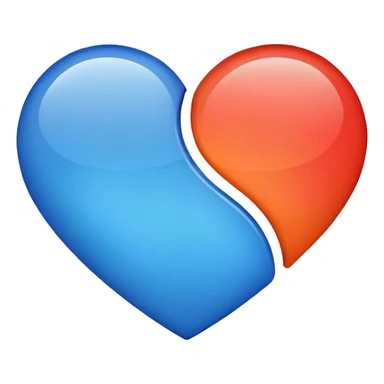 Create a heart with the Armenian tricolor (red, blue, orange) sticker