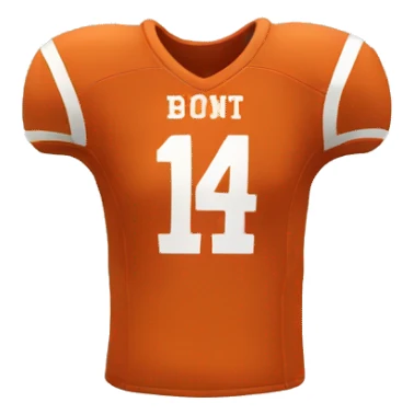 One burnt orange Football jersey sticker
