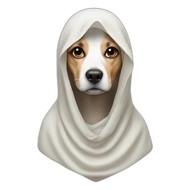 Dog with veiled woman sticker