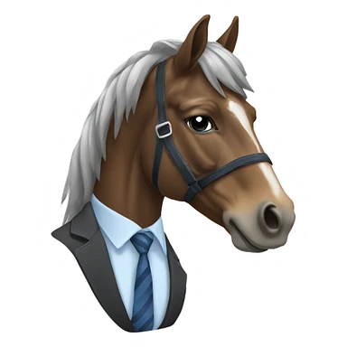 Horse wearing a tie sticker