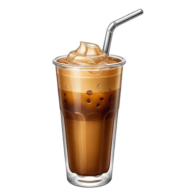 Ice coffee with metal straw  sticker