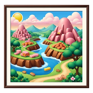 spam land magical landscape sticker