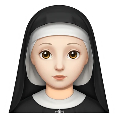 nun but veil head sticker
