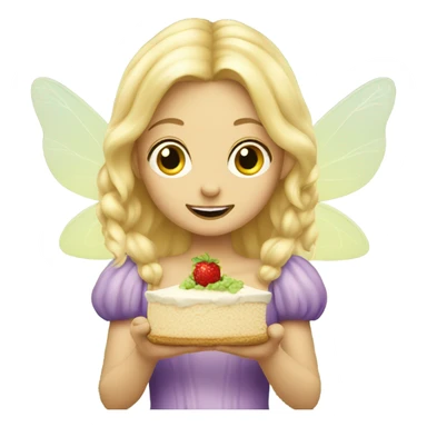 Blond fairy eating  sticker