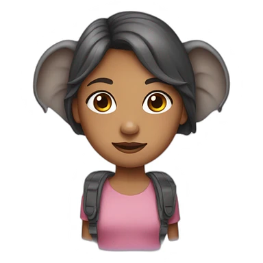 Girl with elephant ears sticker