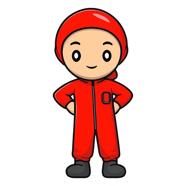 red jumpsuit from Money Heist sticker