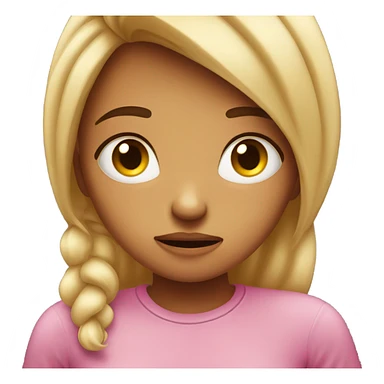 upset girl because she has a pimple sticker