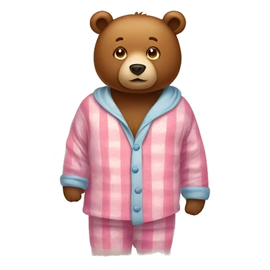 Bear wearing pajamas sticker