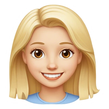 smiling blonde girl portrait sticker