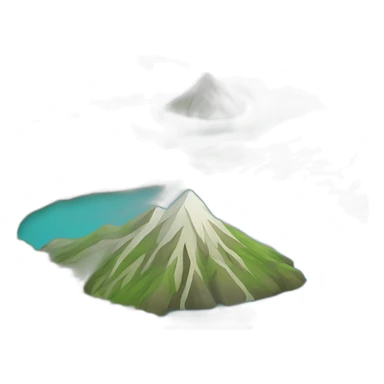 mountain with river sticker
