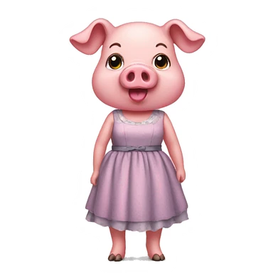 Pig in dress sticker