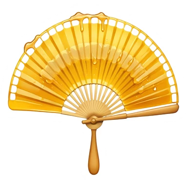 hand held fan made of honey sticker