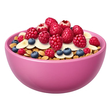 pink granola bowl sticker
