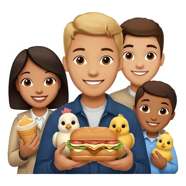 five guys and chick fil a fast food sticker