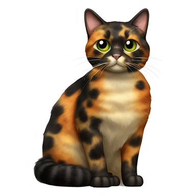 Tortishell cat sticker