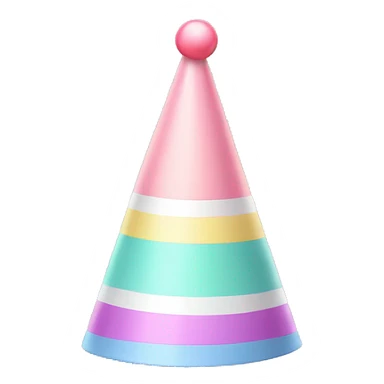 Pastel party hat isolated sticker