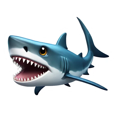 Shark eating fish sticker