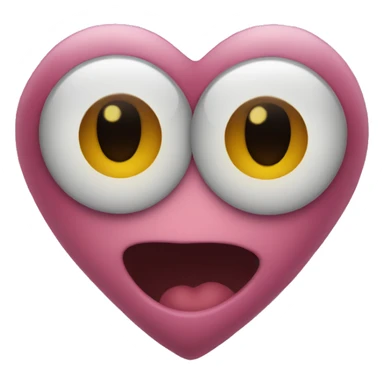 Heart with 8 eyes sticker