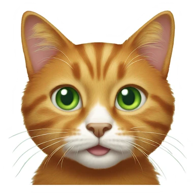 ginger cat with green eyes sticker
