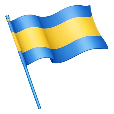 Ukrainian flag waving sticker