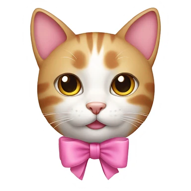 cat with pink bow  sticker