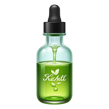 kiehl's serum bottle make liquid a light green sticker