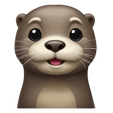 otter with hearts instead of eyes  sticker