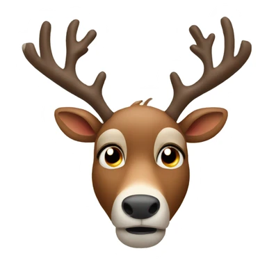 Worried reindeer sticker