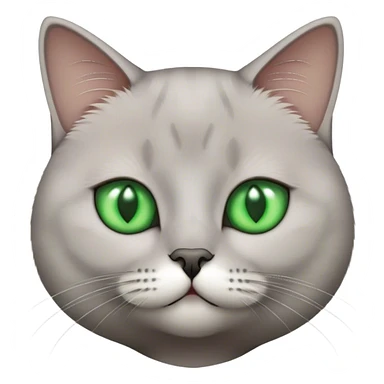 British short hair cat green eyes sticker
