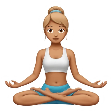 Girl yoga sticker
