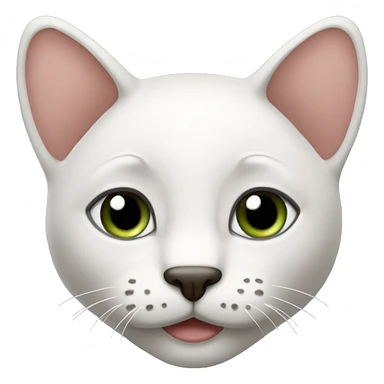 Белый кот в очках  sticker