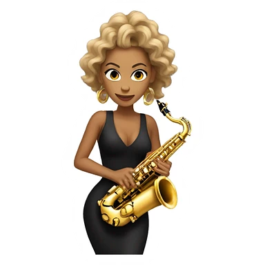 Beyonce with a saxophone sticker