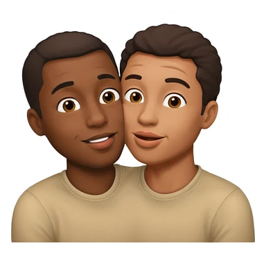 Black man kissing sticker