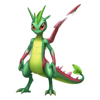 Full body sharp edgy shiny punk colorful Fairy-Flygon-Scyther-grovyle sticker