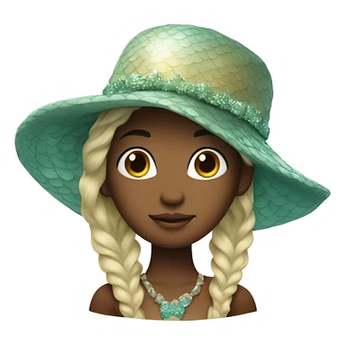 A mermaid with a hat sticker
