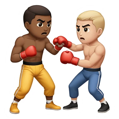 Two guys fighting sticker