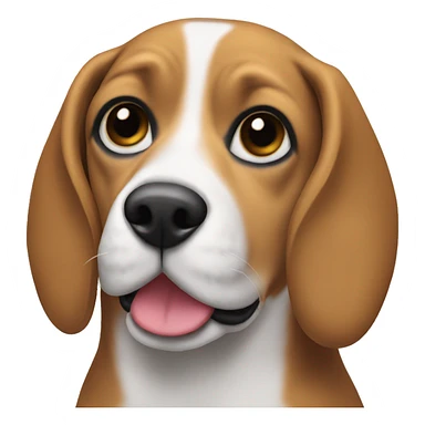 Beagle mix with black ears sticker