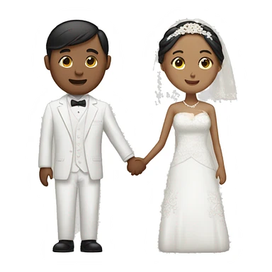 the bride and groom of the East holding hands sticker
