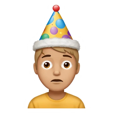 Tired but with birthday hat sticker