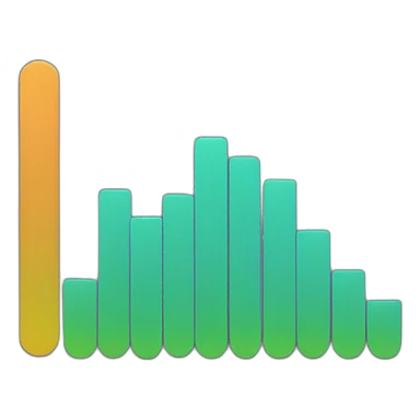 graph bar increasing by line sticker